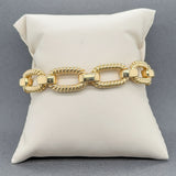 Estate 18K Y Gold 13.0mm Knurled Cable Bracelet