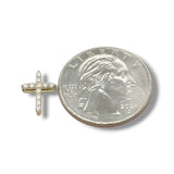 14K Y Gold 0.18ctw G/I1 Petite Diamond Cross