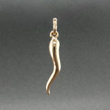 Estate 18K Y Gold 22.75mm Italian Horn Pendant
