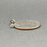 Estate 14K W Gold 0.09ct I/VS2 Diamond Single Stud Earring