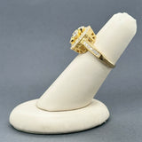 Estate 18K Y Gold 0.89ctw H/SI1-2 Diamond Cocktail Ring