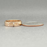 Estate Hermes 18K R Gold Diamond Small Kelly Ring
