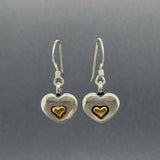 Estate SS 14 Heart Dangle Earrings