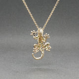 Estate Effy 14K Y Gold 0.61ctw Citrine, Garnet & Diamond Lizard Pendant
