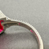 Estate Judith Ripka SS Red CZ Cocktail Ring