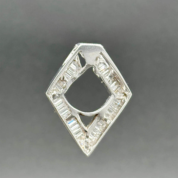 Estate 14K W Gold 1.59ctw Diamond Slide Pendant