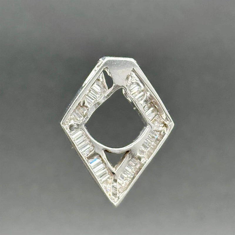 Estate 14K W Gold 1.59ctw Diamond Slide Pendant
