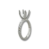 14K W Gold 0.90ctw G/SI1 4 Prong Diamond Engagement Ring Mounting