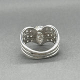 Estate 14K W Gold 1.67ctw H/SI1-2 Diamond Chevron Ring