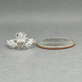 Estate 14K W Gold Claddagh Ring