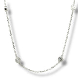 SS 2.00ctw  F-G/VS2 Lab Created Diamond By The Yard Necklace