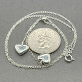 Estate Tiffany & Co. SS Double Heart Y Drop Necklace