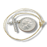 14K Y Gold F/VS1 1.40ctw Lab-Created Diamond Cross