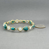 Estate Ippolita 18K Y Gold Multigem Bangle Bracelet