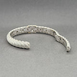 Estate Judith Ripka SS CZ Cuff Bracelet