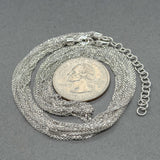 Estate 18K W Gold 19.5” Cable Chain Necklace