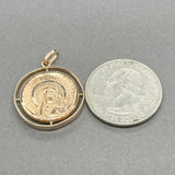 Estate 18K Y Gold 29.6mm Jesus Head Pendant