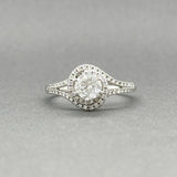 Estate 14K W Gold 1.27ctw G-I/SI1-I2 Diamond Eng. Ring
