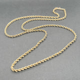 Estate 14K Y Gold 2.5mm 21” Rope Chain