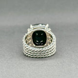 Estate David Yurman SS Onyx & Diamond Wheaton Ring