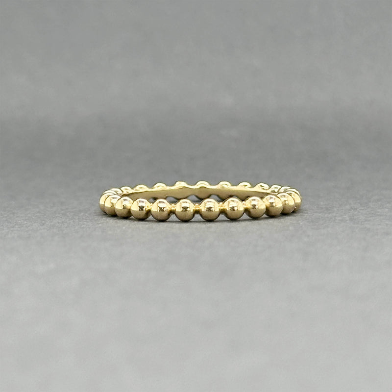 Estate 18K Y Gold 2.21mm Beaded Ring