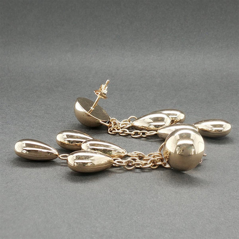 Estate 14K Y Gold Fancy Dangle Earrings