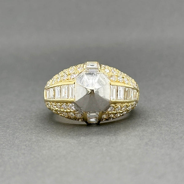 Estate 18K TT Gold 3.05ctw F-G/VS2-SI1 Diamond Cocktail Ring