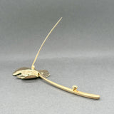 Estate 18K Y Gold 0.02ctw J/I1 Diamond Flower Pin