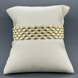 Estate 14K Y Gold Stampado Bracelet