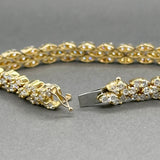 Estate 18K Y Gold 5.08ctw F-G/SI1-2 Diamond Bracelet