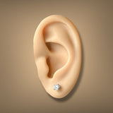 Estate 14K W Gold 0.48ctw H/SI2 Diamond Stud Earrings