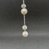 Estate 14K W Gold Freshwater Pearl Tincup Necklace