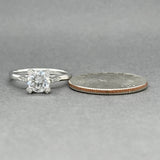 Estate Claude Thibaudeau 18K W Gold 0.06ctw Diamond Eng. Semi-Mount Ring