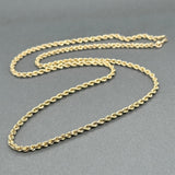 Estate 14K Y Gold 2.34mm 18.5” Rope Chain