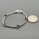 Estate Jai SS 3.63ctw Black Spinel Bracelet