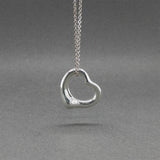 Estate Tiffany & Co. SS Peretti 16mm Open Heart Pendant