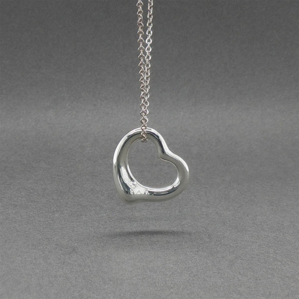 Estate Tiffany & Co. SS Peretti 16mm Open Heart Pendant