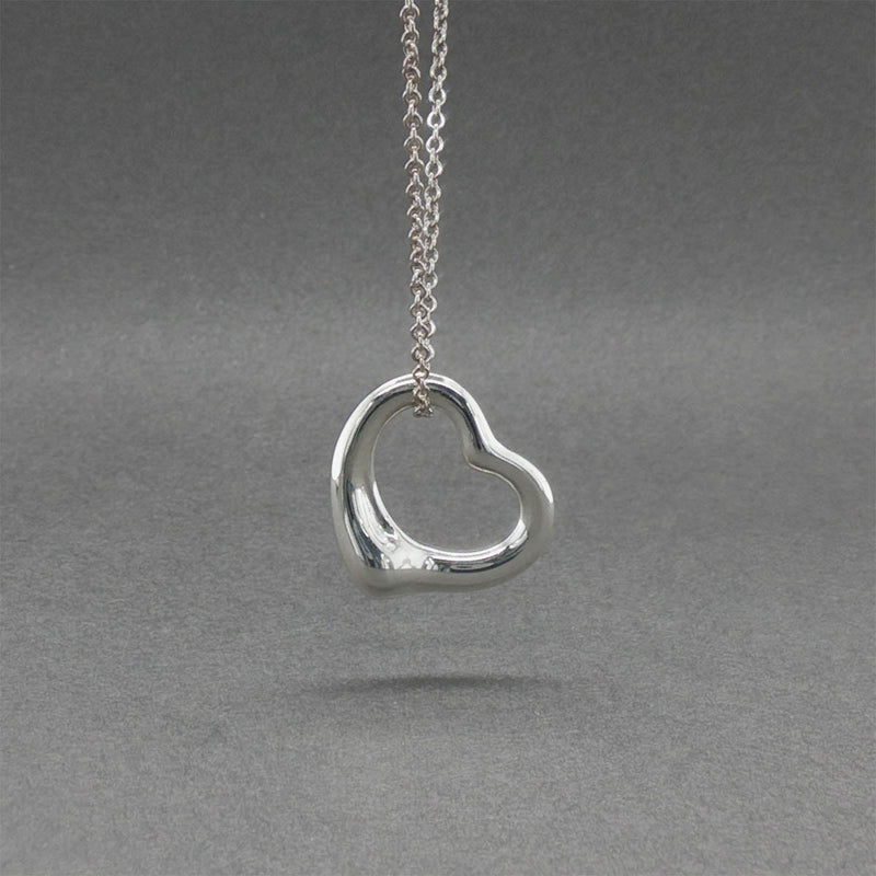 Estate Tiffany & Co. SS Peretti 16mm Open Heart Pendant