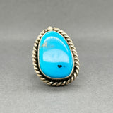 Estate SS 8.94ct Turquoise Cocktail Ring