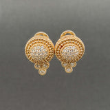 Estate Judith Ripka 14K Y Gold 0.50ctw G-H/SI2 Diamond Circle Earrings