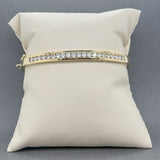 Estate 14K Y Gold 2.05ctw J-K/SI2-I1 Diamond Bangle Bracelet