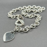 Estate Tiffany & Co. SS Heart Tag Toggle Necklace