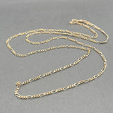 Estate 14K Y Gold 2.1mm 24” Figaro Chain