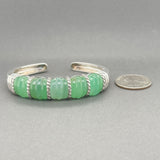 Estate Judith Ripka SS 26.60ctw Chalcedony Cuff Bracelet