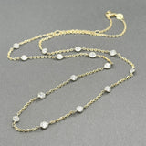 Estate 14K Y Gold 1.50ctw G-H/SI2 Diamond By The Yard Necklace
