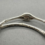 Estate John Hardy SS 1.56ctw Quartz Batu Bamboo Hoop Earrings