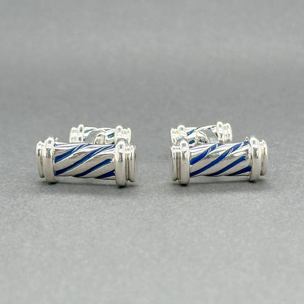 Estate Tiffany & Co. SS Vintage Swirl Column Cufflinks