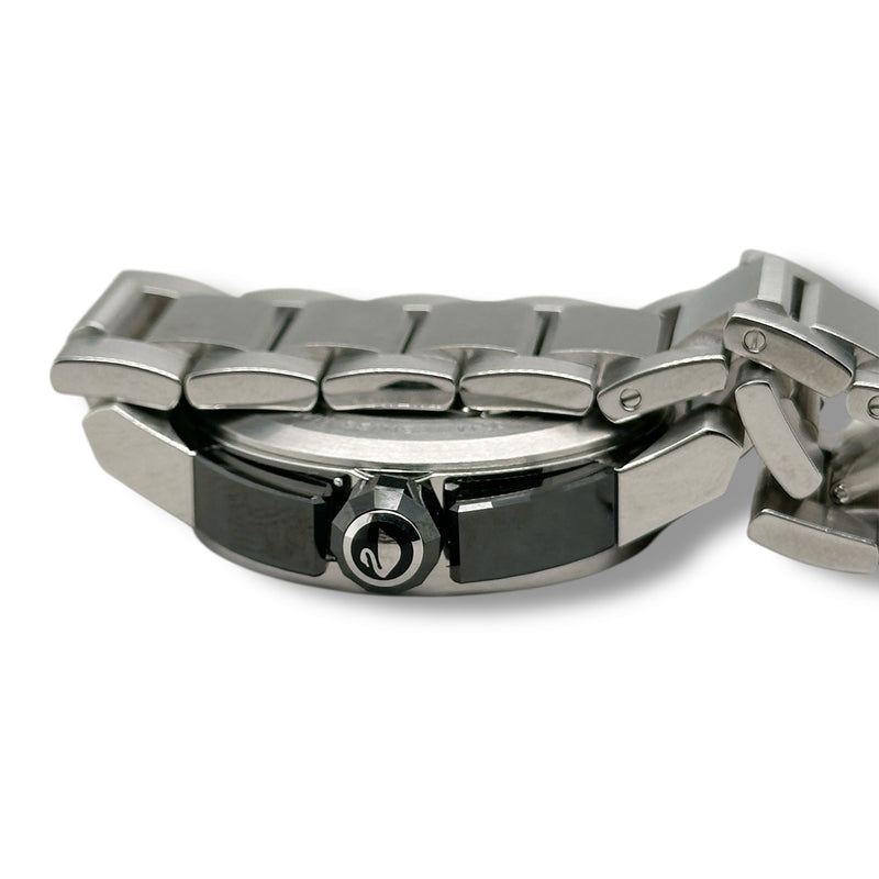 Men's Swarovski Piazza Grande Black Stainless Steel Quartz Watch