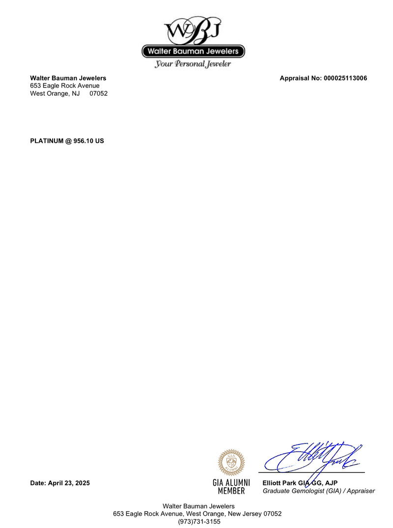 Estate Retro Platinum 5.58ctw Diamond Brooch