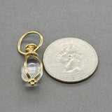 Estate Temple St. Clair 18K Y Gold 7.81ct Rock Crystal XS Amulet Pendant